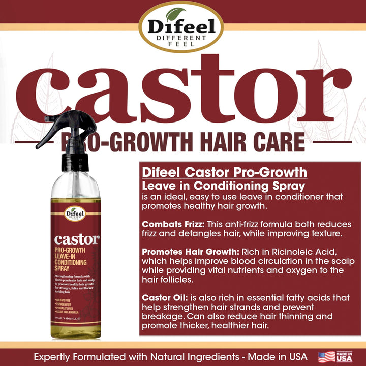 Difeel Castor Pro-Growth Conditioning Spray 6 oz.