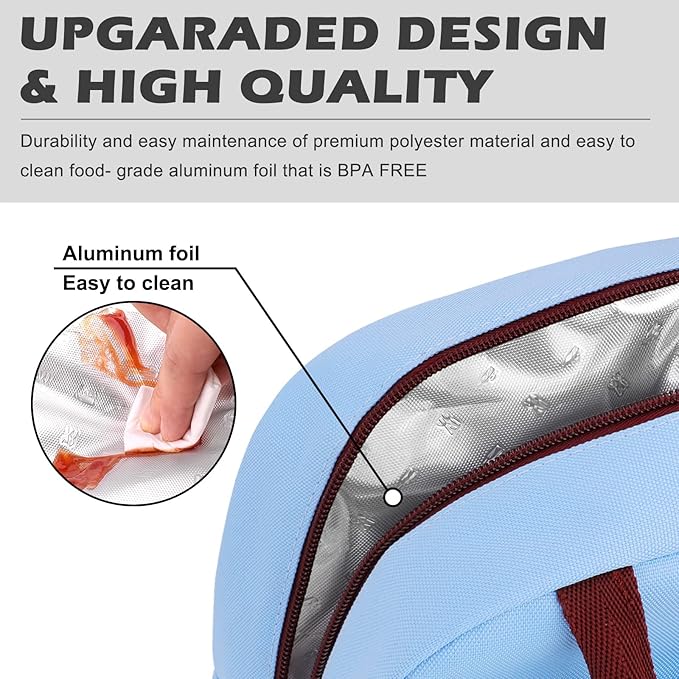 BALORAY Lunch Bag for Women Men Insulated Lunch Box for Adult Reusable Lunch Tote Bag for Work, Picnic or Travel