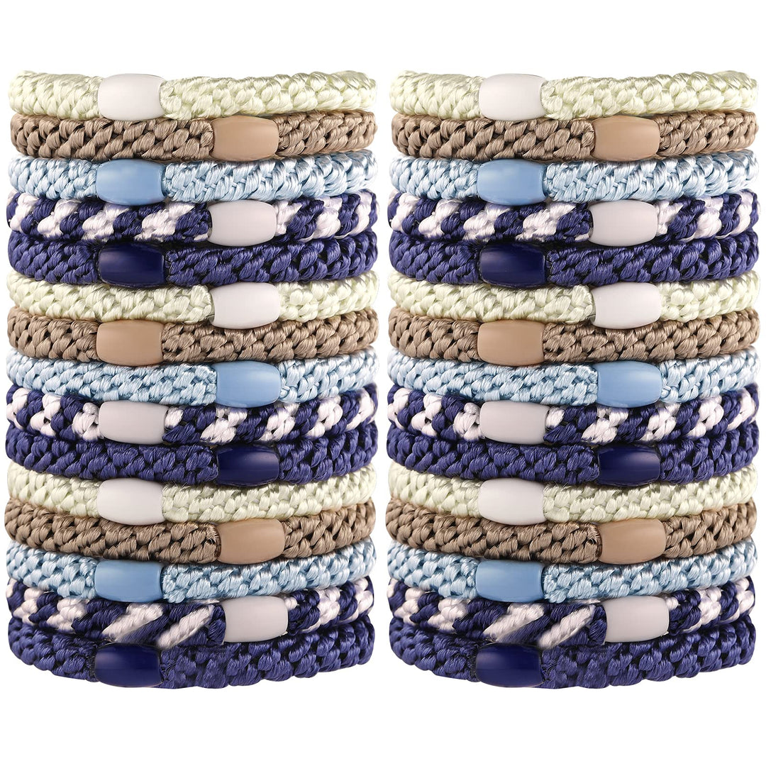 Hair Ties For Thick Hair, Funtopia 30 Pcs Hair Tie Bracelet Ponytail Holders, High Elastic Sports Hair Ties For Girls And Women