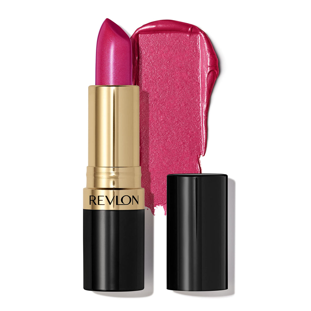 Revlon Lipstick, Super Lustrous Lipstick, Creamy Formula For Soft, Fuller-Looking Lips, Moisturized Feel In Pinks, Fuchsia Fusio