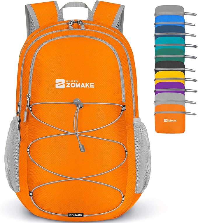 ZOMAKE Lightweight Packable Backpack 28L, Foldable Backpacks Water Resistant Collapsible Day Bag Light Daypack for Hiking