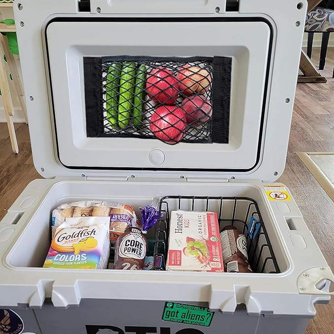 2 Pack Cooler Storage Nets for Dry Storage and Mesh Cooler Organizer Camping Cooler Accessories14.5 x 9.8"