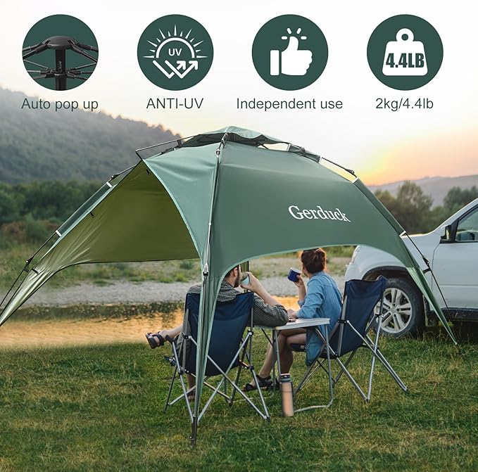 3-in-1 Instant Pop Up Tents for Camping, 2/4/6 Person Camping Tent,60s Automatic Quick Easy Setup Tent, Waterproof Stand Up Family Tents for Camping,Outdoor, Hiking,Beach
