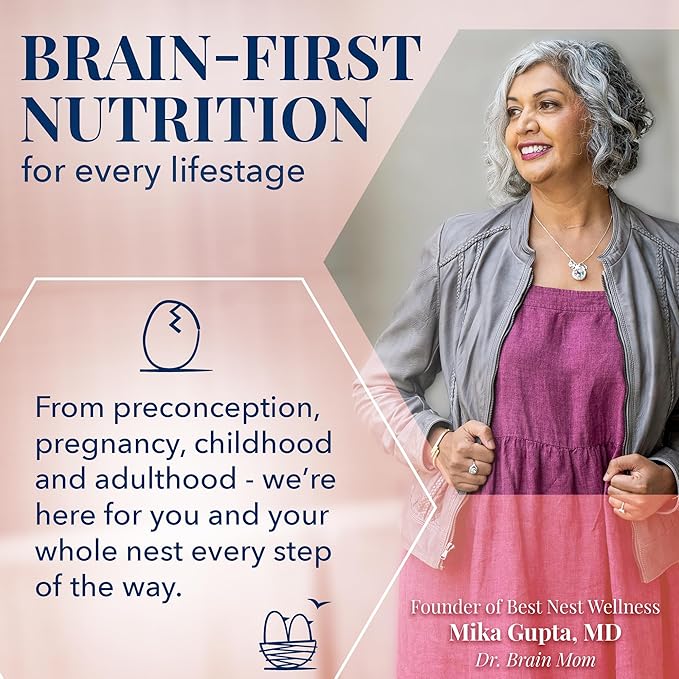 Best Nest Wellness Mama Bird Vegan Prenatal DHA - Brain & Eye Support Supplement for Baby - Vegan Prenatal Supplement with Algae DHA - Nutritional Supplement for Mom - 60 Softgels