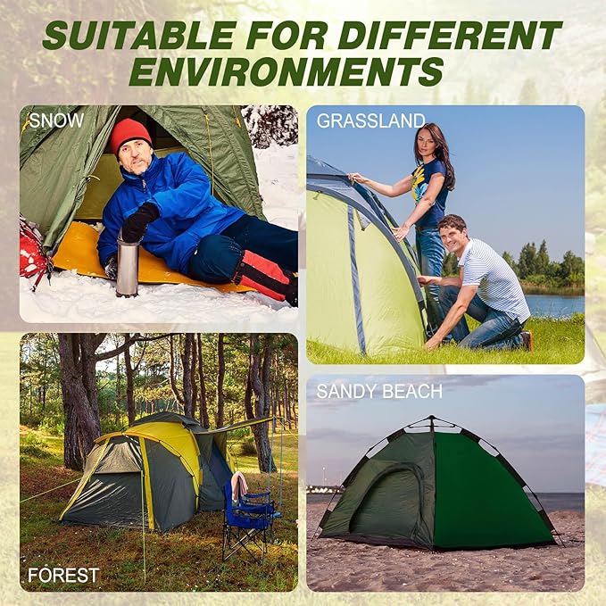 Hicarer 20 Pcs 8'' Screw in Tent Stakes Heavy Duty Ground Anchors Screw in Tent Pegs Ground Stakes Tent Spikes Metal Tent Spikes with Hex Head Driver for Camping Garden Canopies (Brown)