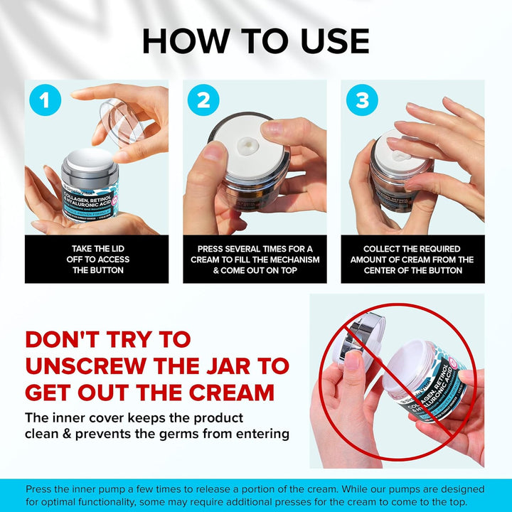 Anti-Aging Collagen & Retinol Cream | Firming Moisturizer for Face & Neck - 1.7 fl. oz.