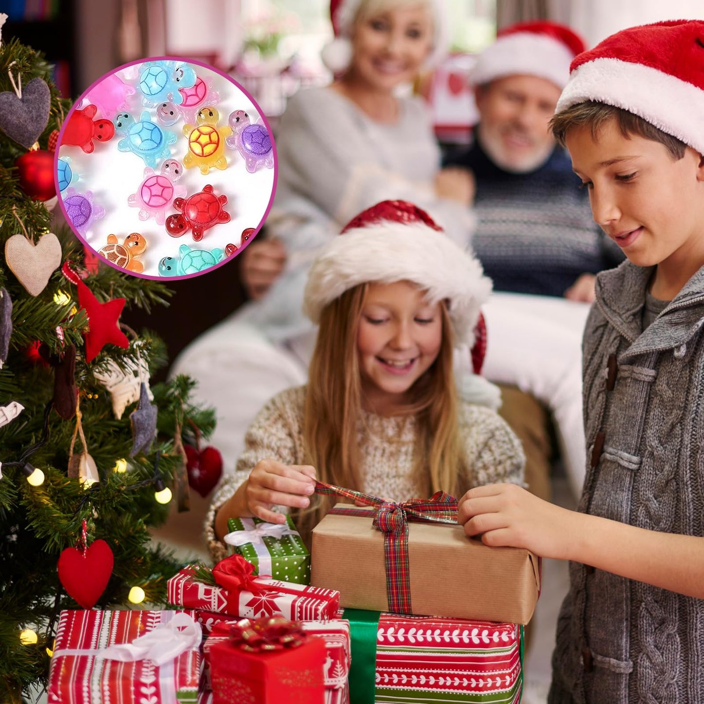 200 Pcs Luminous Mini Resin Turtles – Tiny Turtle Figurines Miniature Sea Creatures – Cute Little Turtles for DIY Crafts – Dollhouse Miniatures Garden Landscape Decorations