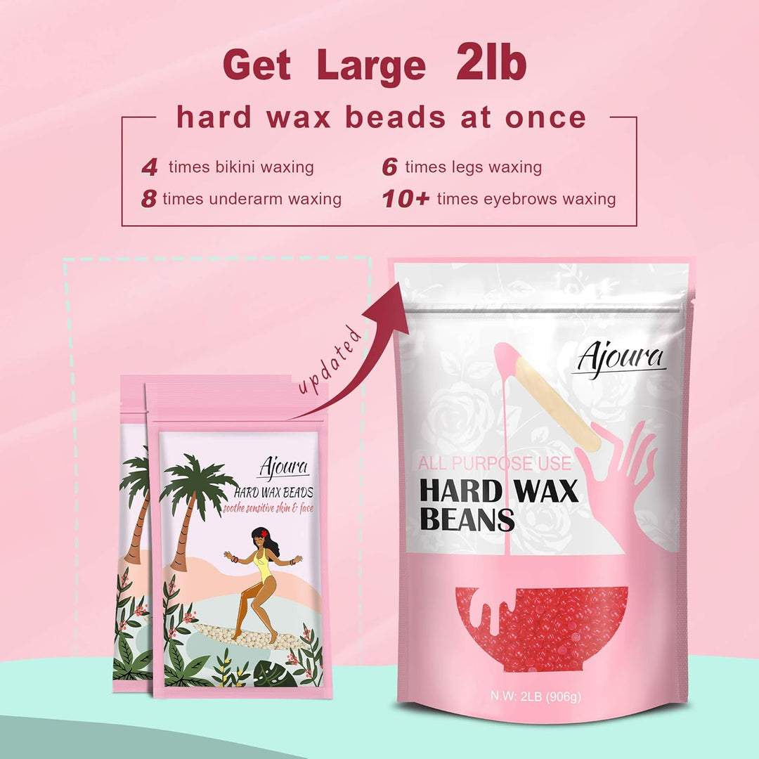 1Lb Ajoura Refill Wax Beans | Coarse Brazilian Wax for At-Home Hair Removal
