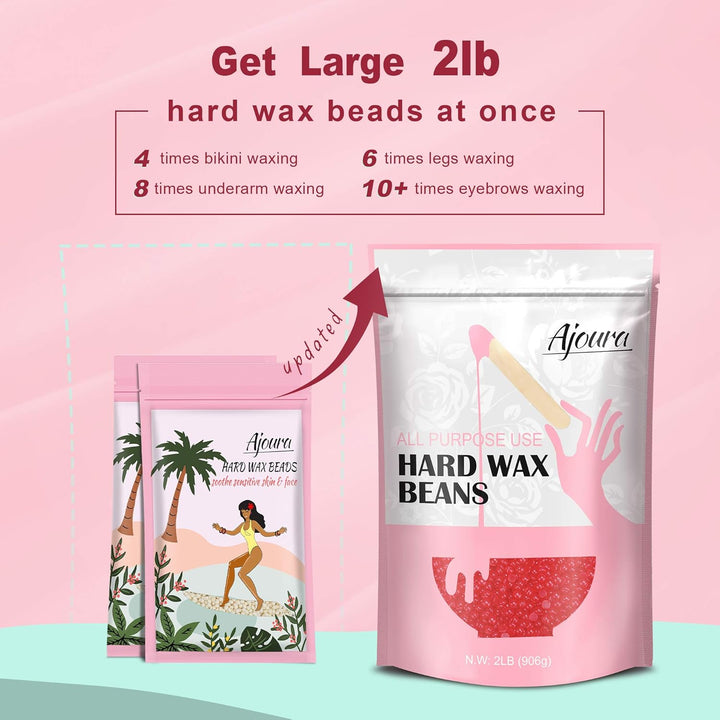 1Lb Ajoura Refill Wax Beans | Coarse Brazilian Wax for At-Home Hair Removal