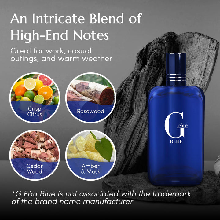 PB ParfumsBelcam G Eau Blue, Eau de Toilette Spray, Our version of a Designer. 3.4 Fl.Oz.