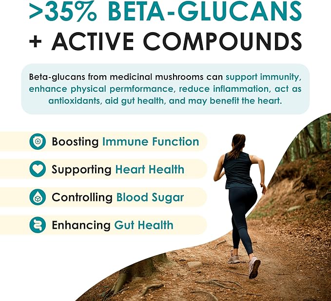 Lion’s Mane Powder - Organic Lions Mane Mushroom Extract for Cognitive & Nervous System Support - Brain Supplements for Memory and Focus 60g