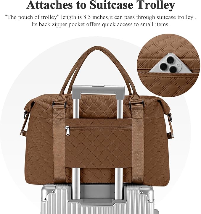 Travel Duffel Bag,Sports Tote Gym Bag,Shoulder Weekender Overnight Bag for Women