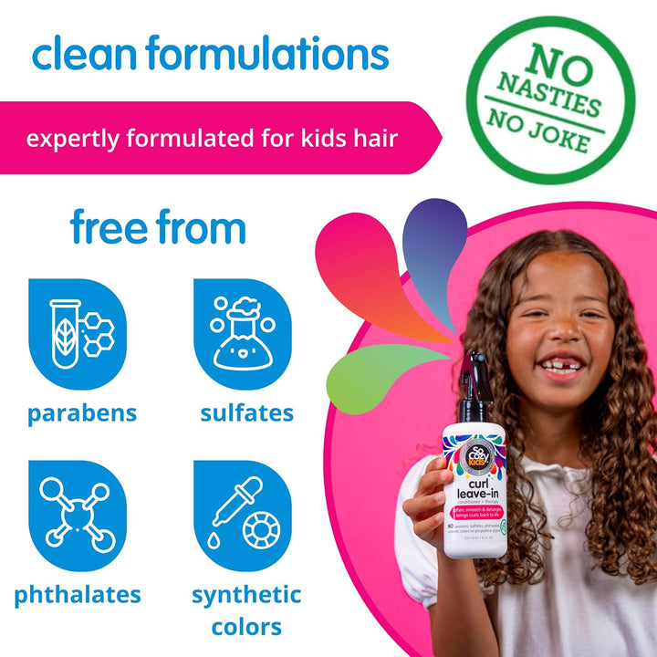 Cozy Leave-In Conditioner Spray | Paraben-Free Detangler for Kids' Curly Hair