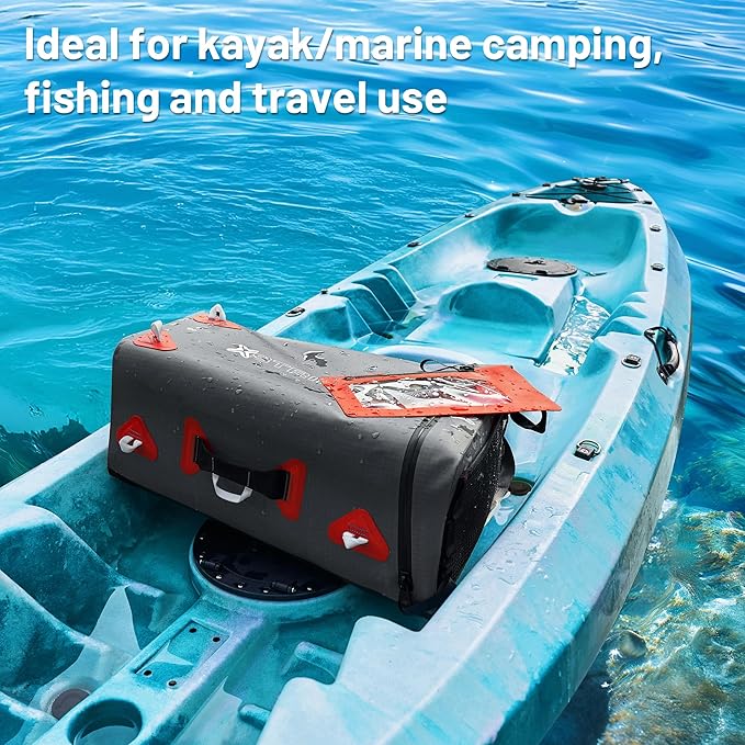 X-Strike Waterproof Duffel - Large Capacity Travel Dry Bag, Heavy Duty with Durable Straps & Handles, Portable for Travel, Camping, Kayaking, Fishing, Boating - 34L