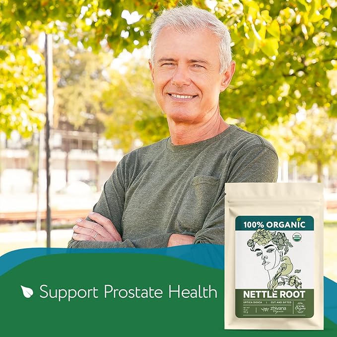 Organic Stinging Nettle Root Tea for Men's Health (4oz.) - Supports Prostate Health, Hormonal Balance & Energy - Make Herbal Infusions, Extract, Tinctures, Oils - Té de Raíz de Ortiga