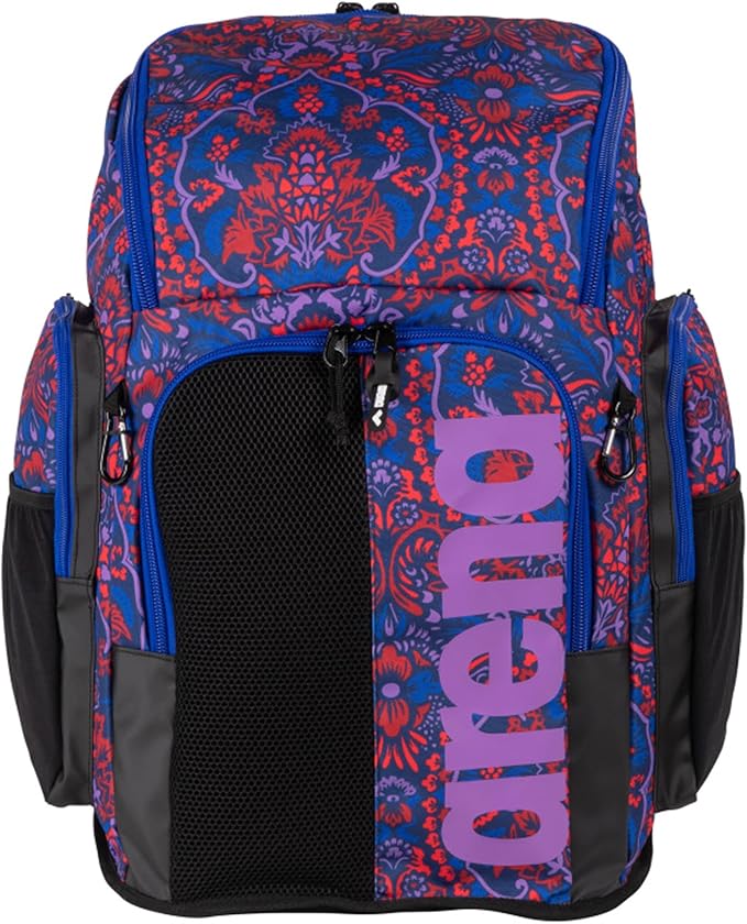 ARENA Spiky III Backpack 45 Swimming Athlete Sports Gym Rucksack Large Training Gear Equipment Swim Bag for Men and Women, 45 Liters, Lydia Tapestry