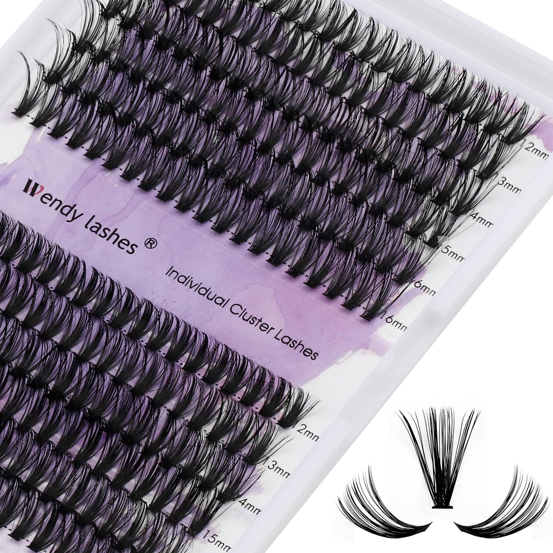 40/50D Cluster Lashes Individual Lash Clusters 12-16Mm Mixed Length C/D Curl Eyelash Light Diy Lash Clusters Thin Band Eyelash S