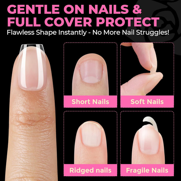 504Pcs Matte Soft Gel Toe Nail Tips | Full Cover for DIY Nail Extensions