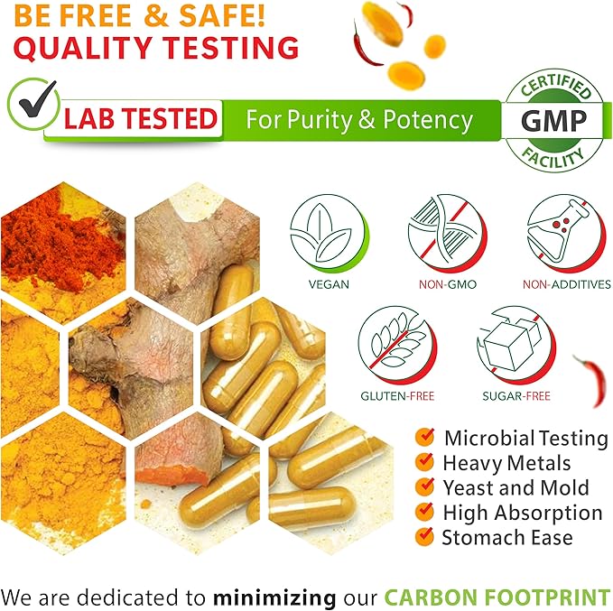 7in1 Turmeric and Cayenne Pepper Supplement - Digestion, Immune, Brain & Heart Health Support with Ceylon, Ginger, Garlic, Beetroot - 2Pack60