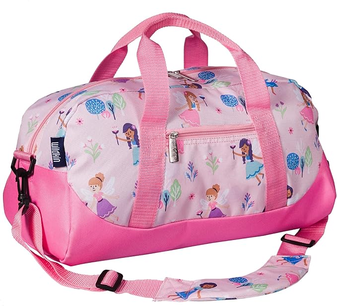Wildkin Kids Overnighter Duffel Bag – Carry-On Size, Ideal for School & Sleepovers – Fairy Garden