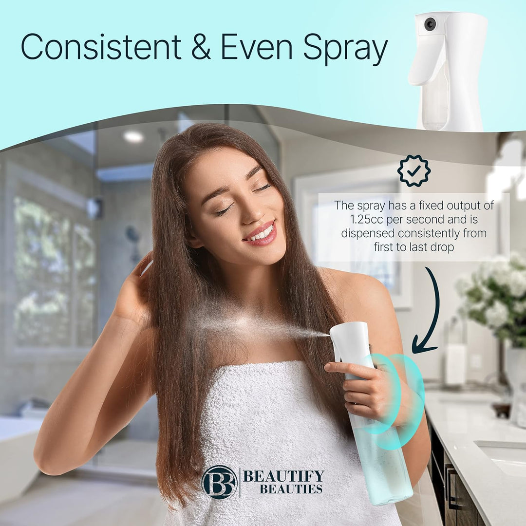 Continuous Mister Spray Bottle | 24 Oz Hair & Plant Care | BeautifyBeauties