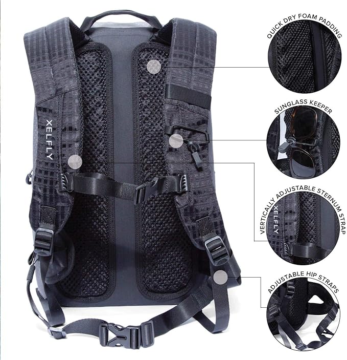 Submersipack Waterproof Backpack - Submersible, Inflatable, Floating TPU Coated Durable Nylon Dry Bag with Airtight Zipper for Kayak, Fishing, Boating, Hiking, Paddle Board (Gray Stone, 25L)