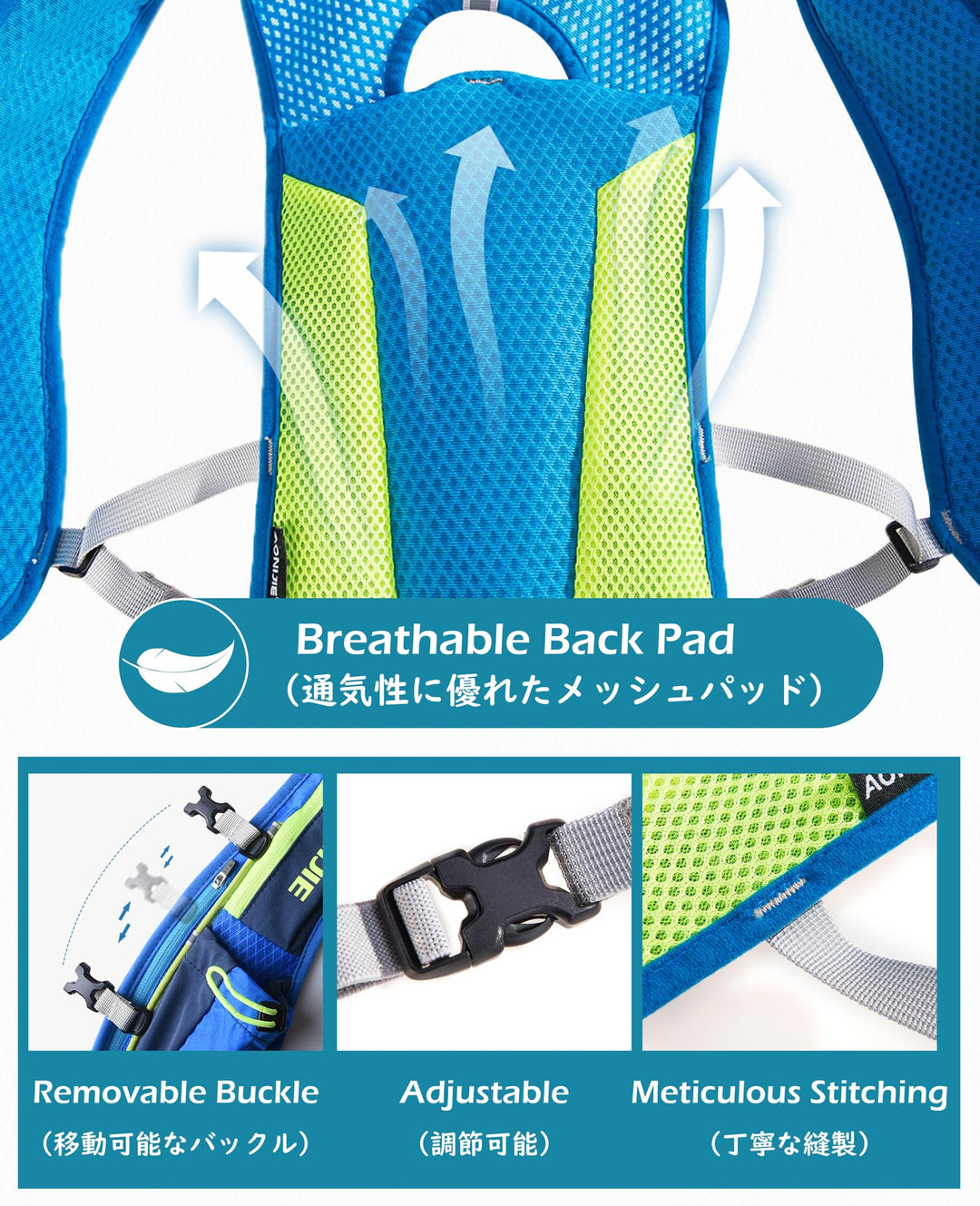 TRIWONDER Hydration Pack Backpack 5/5.5L Hydration Running Vest for Cycling, Running, Marathoner, Hiking (02 Black&Grey 5.5L - with 1.5L Water Bladder, One Size)