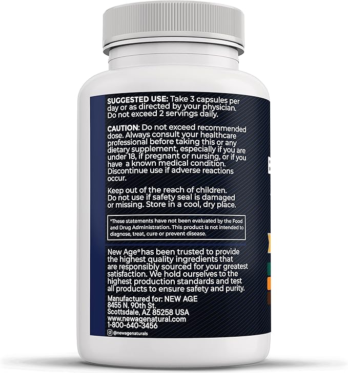 NEW AGE Shilajit Supplement with Sea Moss, Ashwagandha, Tongkat Ali, Boron, Magnesium - Fulvic Acid Capsules for Men - 90 Count