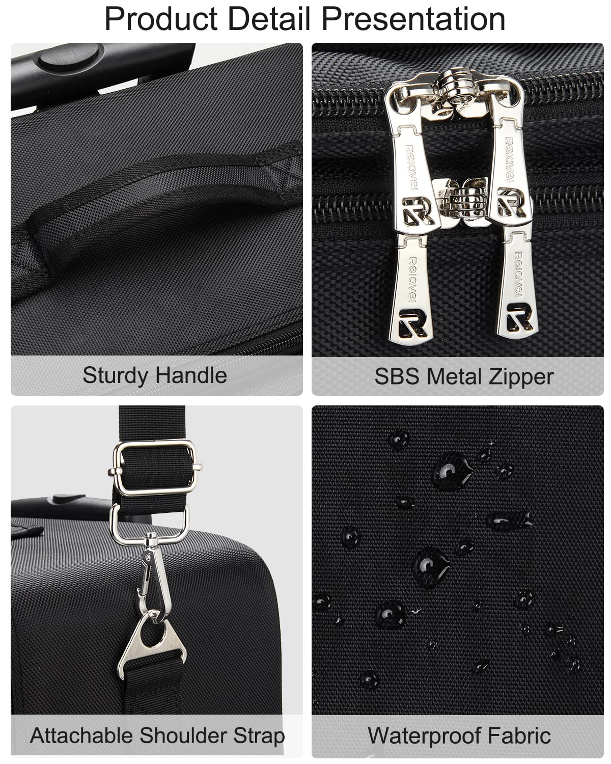 17.7" Rolling Makeup Train Case, Extra Large Cosmetic Organiser Trolley Professional Makeup Artist Bag Portable Travel Makeup Box, Beauty Case on Wheels with Adjustable Dividers (Black, 45cm)