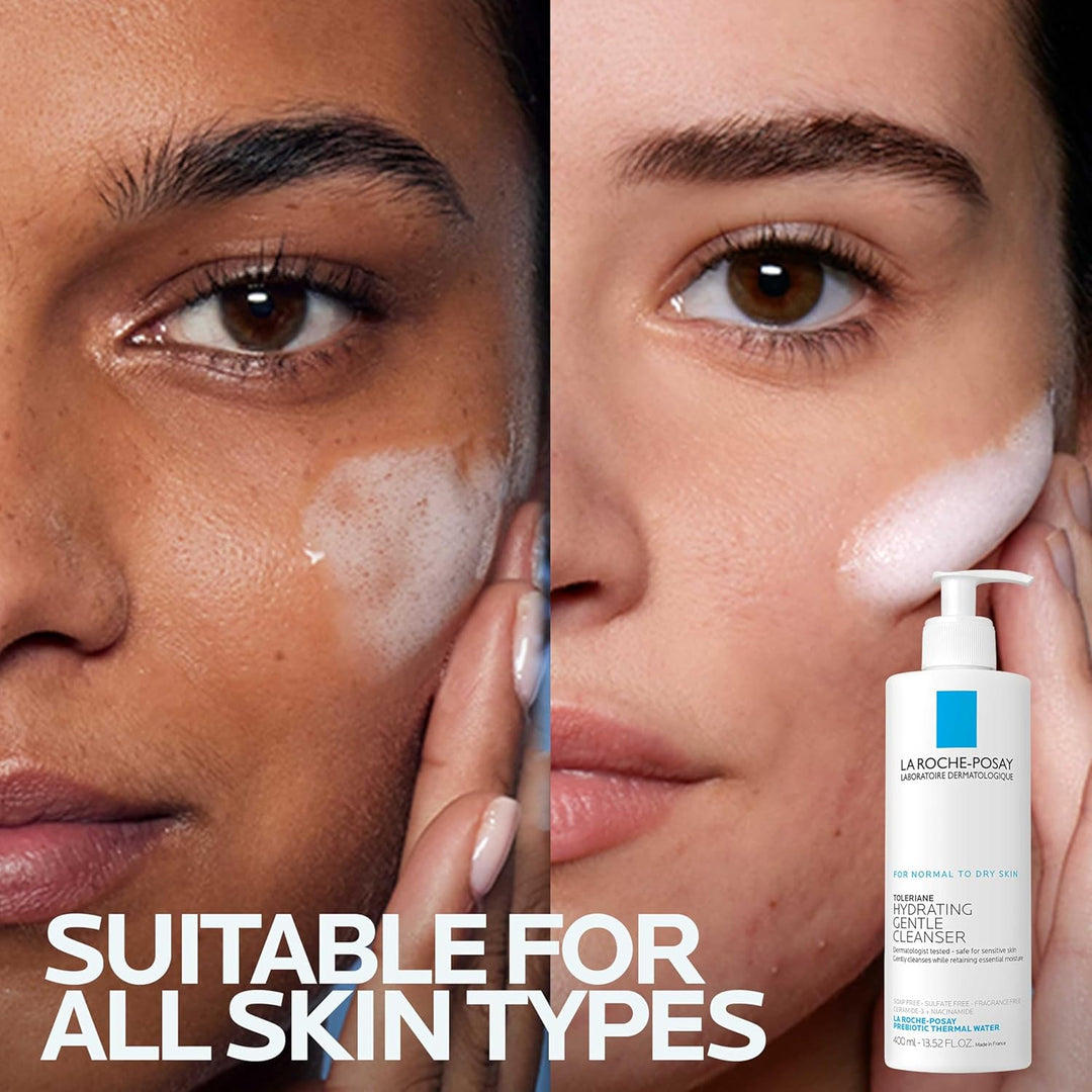 La Roche-Posay Toleriane Hydrating Face Cleanser | Niacinamide & Ceramides | Fragrance-Free, For Sensitive Skin