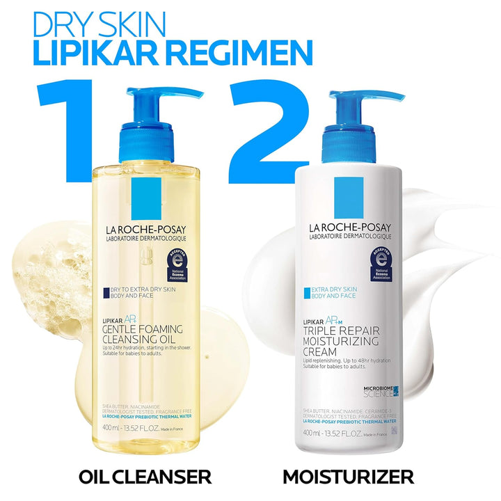 La Roche-Posay Lipikar AP+ Moisturizing Cream – Face & Body Lotion For Dry Skin | Shea Butter & Niacinamide