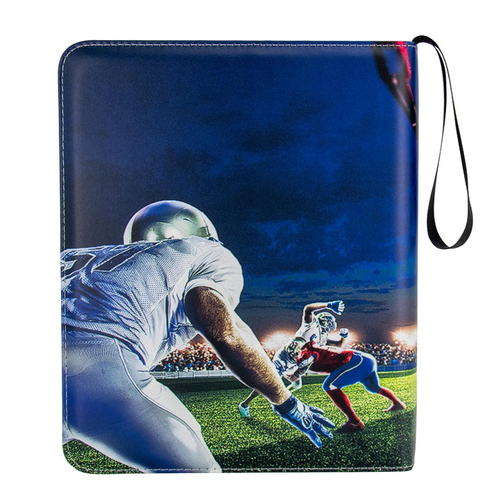 MaoKea Card Binder For Card 4-Pocket Sleeves with 440 Cards Holder,Game Collection Binder Card Holder Of Fit for TCGcard album,game card Yugioh Trading Sports Cards (9 Pocket Rugby 3)