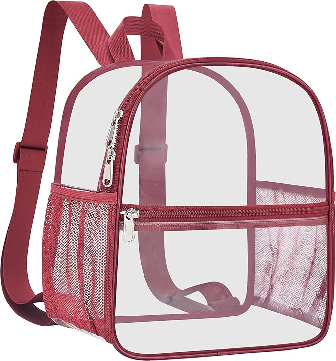 USPECLARE Clear Backpack Stadium Approved 12X11x6, Waterproof Clear Bag Stadium Backpack for Concert Work Sport Event