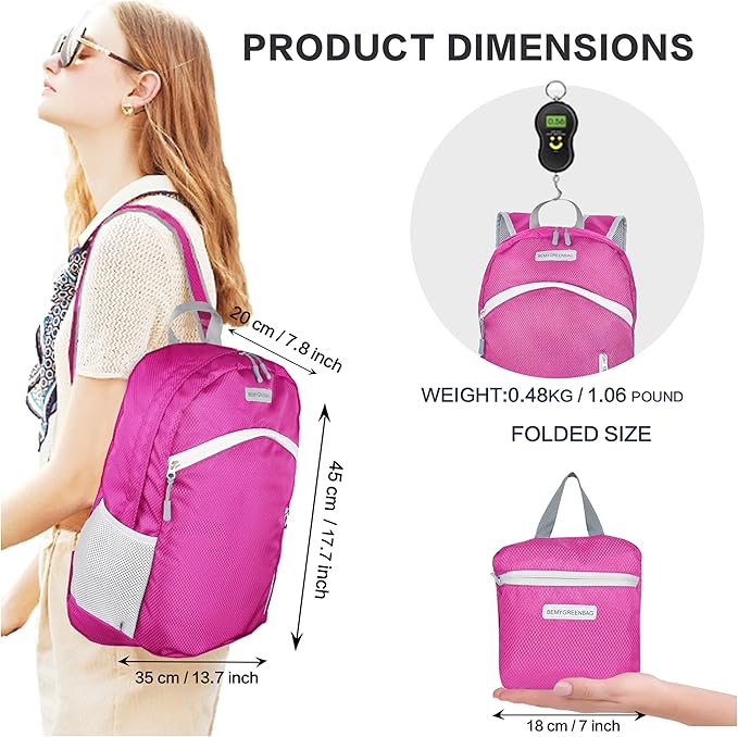 35L Foldable Waterproof Backpack For Outdoor Sports Travel Inside Wet Clothes Compartment Packable For Multiple
