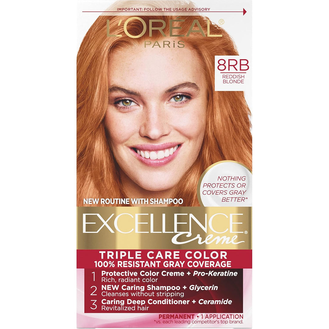 5RB Medium Reddish Brown Hair Color | L'Oreal Paris Excellence Creme – 8 Weeks Gray Coverage