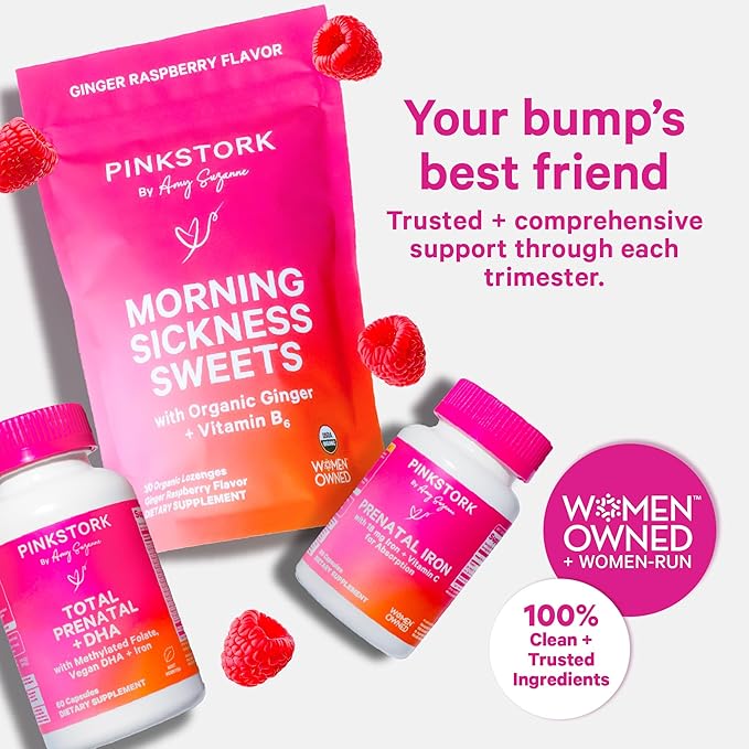 Pink Stork Choline - 550 mg Choline Bitartrate from VitaCholine for Pregnant + Postpartum Moms - Prenatal Vitamin for Fetal Cognitive Health + Breast Milk Quality - 1 Capsule Daily, 30 Count