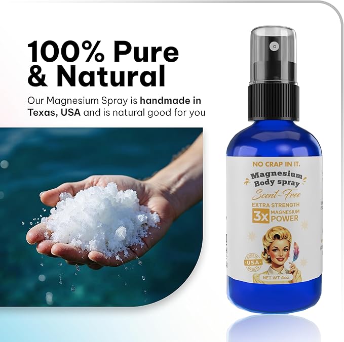 Magnesium Spray, Triple Action!- Spray Your Way to Wellness | Immediate Relief with Our Unique Magnesium Glycinate, Magnesium Citrate, Magnesium Chloride Blend Spray (Scent Free)