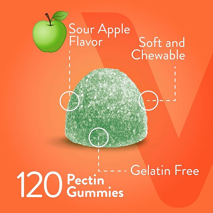 Vitamin C Gummies for Adults & Teens, 700mg Extra Strength - Immune Support Gummies - Immune Booster - Vegan, Gelatin Free -Tasty Vitamin C Chewable Sour Apple Flavored Gummy-60 Count (Pack of 2)