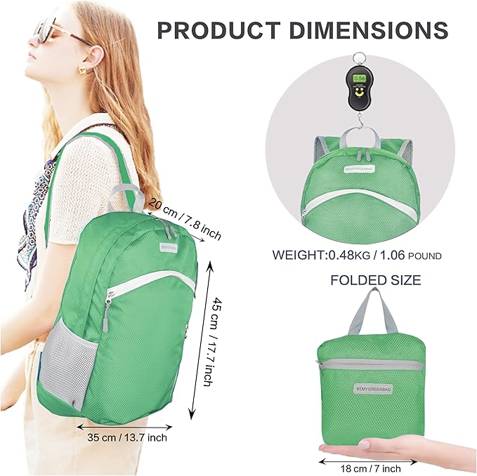 35L Foldable Waterproof Backpack For Outdoor Sports Travel Inside Wet Clothes Compartment Packable For Multiple