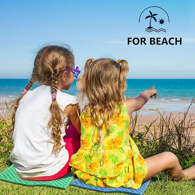 Jutom 12 Pcs Camping Foam Pad for Floor Foldable Hiking Sit Pad EVA Foam Waterproof Seat Cushion Chair Stadium Mat for Mountaineering Camping Hunting