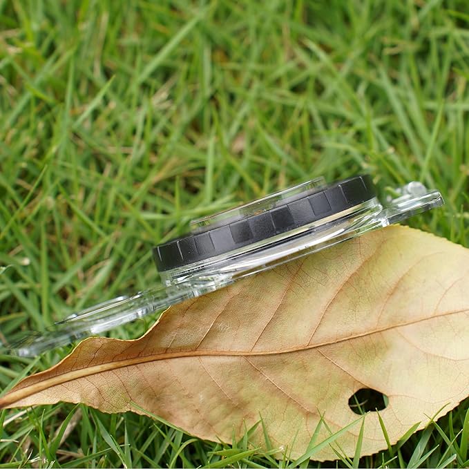 4 Pcs Outdoor Compass with Adjustable Declination,Magnifier,Ruler,Scale. Multifunctional Orienteering Waterproof Compass for Map Reading, Navigation, Hiking