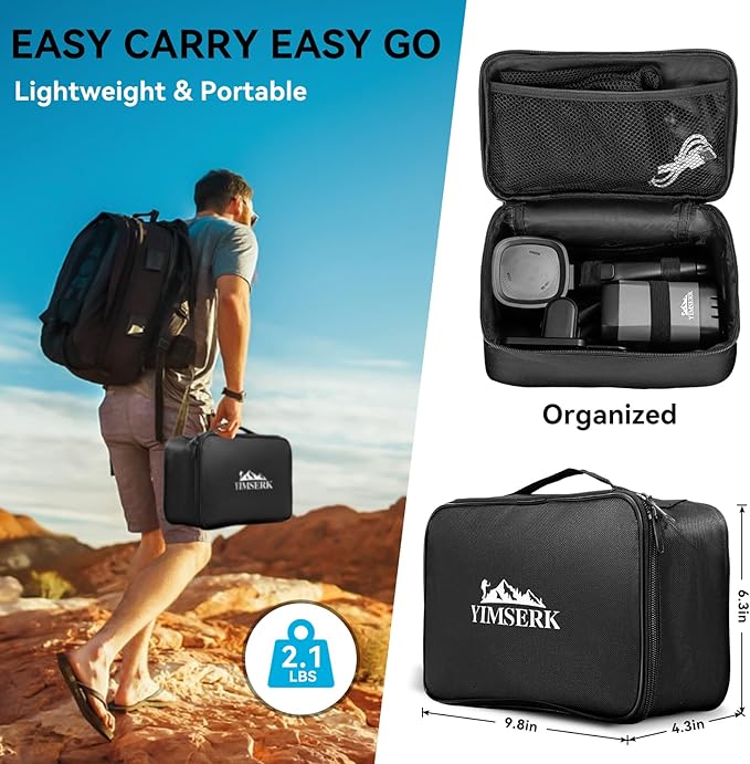 7800mAh Portable Shower for Camping, Rechargeable Electric Outdoor Shower Kit with Handbag, Filtered Shower Head, IPX7 Waterproof Shower Pump for Camp, Hiking, Car Washing, Pet Bath