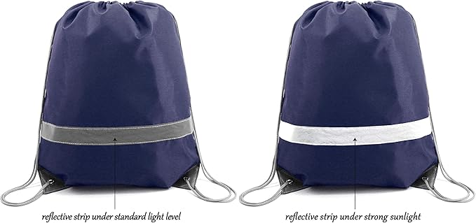 BeeGreen Drawstring Backpack Bags 20,30,50 Packs Reflective String Bags for Gym Sport Trip Cinch Sack DIY for Women Men