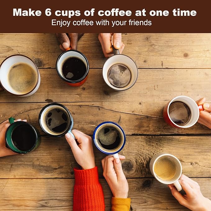 Stovetop Espresso Maker, 6Cup 240ml Classic Moka Pot, Crystal Glass-top & Stainless Steel Coffee Maker Mocha Pot, Greca De Cafe, Cuban and Italian Coffee Maker for Cafetera Cubana