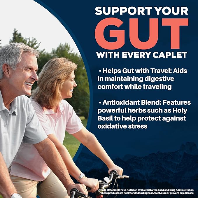 Ayush Herbs AP Traveler Digestive Support - Holy Basil & Neem Supplement for Women & Men, Source of Antioxidants, Helps Digestion, Made with Organic Ingredients - 90 Vegetarian Capsules (1 Count)