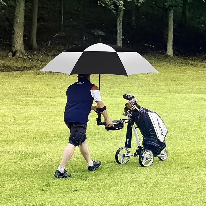 Auto Open Golf Umbrellas 62/68/72 Inch Extra Large Oversize for Business & Home, Ventilated Double Canopy Windproof Waterproof Stick Umbrella for Rain & strong wind