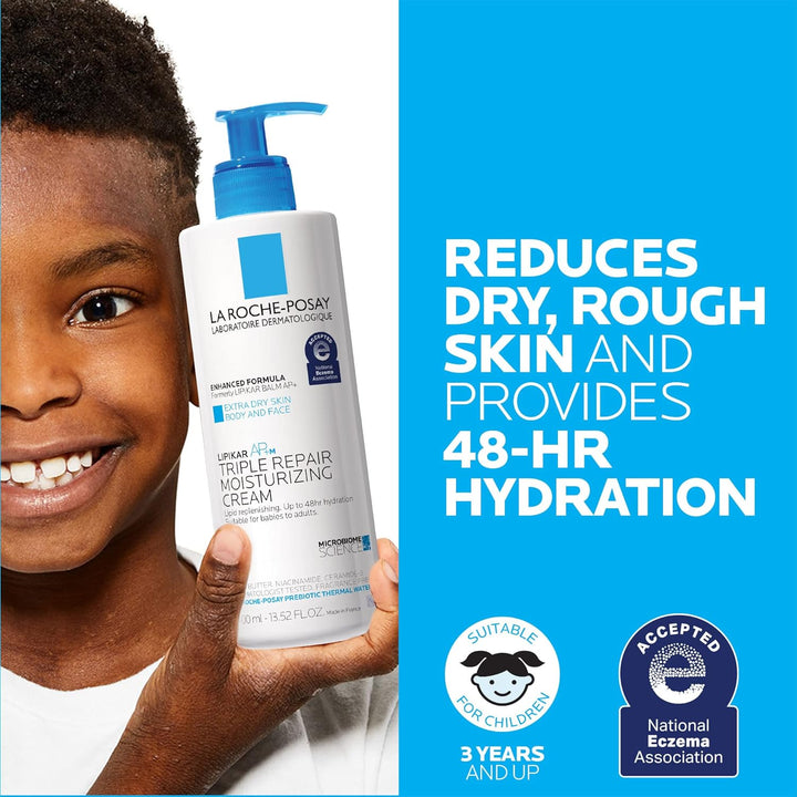 La Roche-Posay Lipikar AP+ Moisturizing Cream – Face & Body Lotion For Dry Skin | Shea Butter & Niacinamide