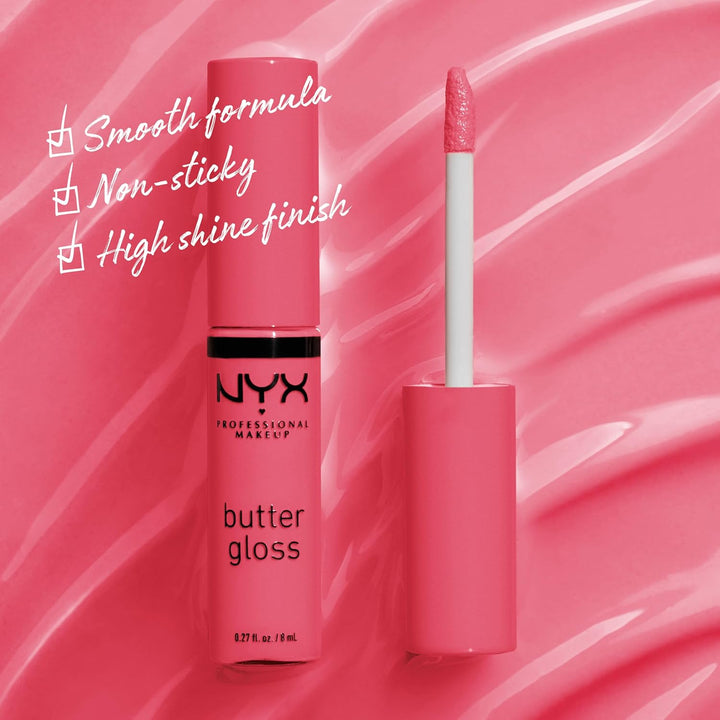 NYX Butter Gloss | Non-Sticky Lip Gloss for Women | Peaches & Cream