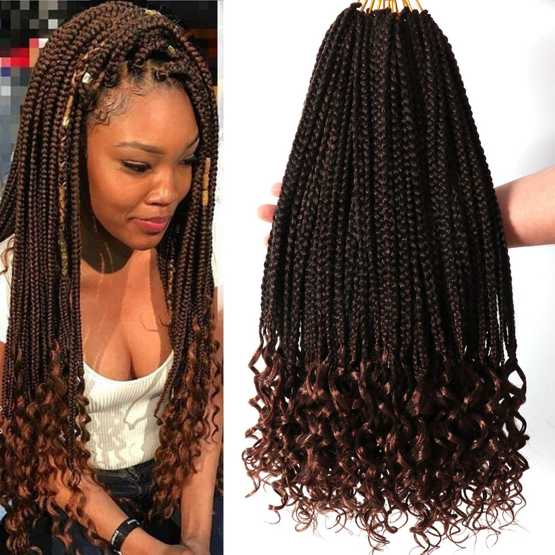 7 Packs 14 Inch Boho Goddess Box Braids Crochet Hair For Black Women (T30#, 14 Inch (Pack Of 7))