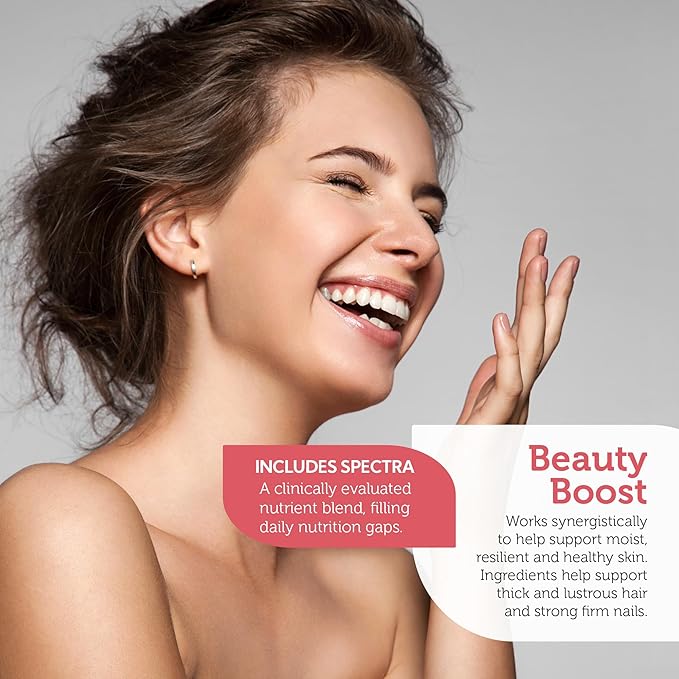 Zahler Multivitamin Beauty, Daily Multivitamin +Skin Hair and Nails Support, Multivitamin for Women and Men with Iron, Certified Kosher, 60 Capsules